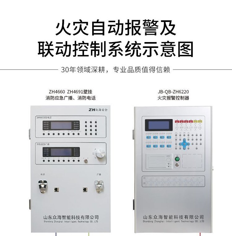众海JB-QB-ZH6220/6221消防联动控制器 火灾报警系统核心与区域分机融合应用
